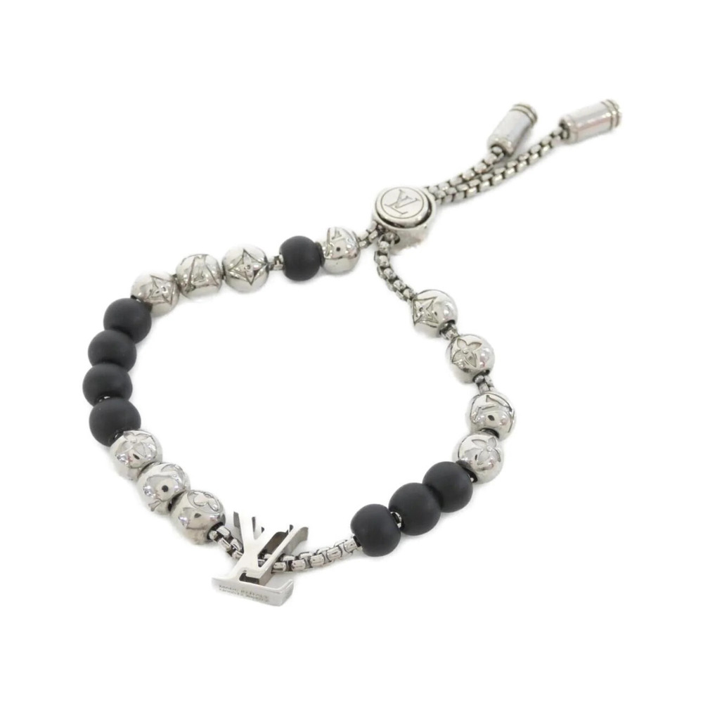 LOUIS VUITTON Black Monogram Charm Bracelet